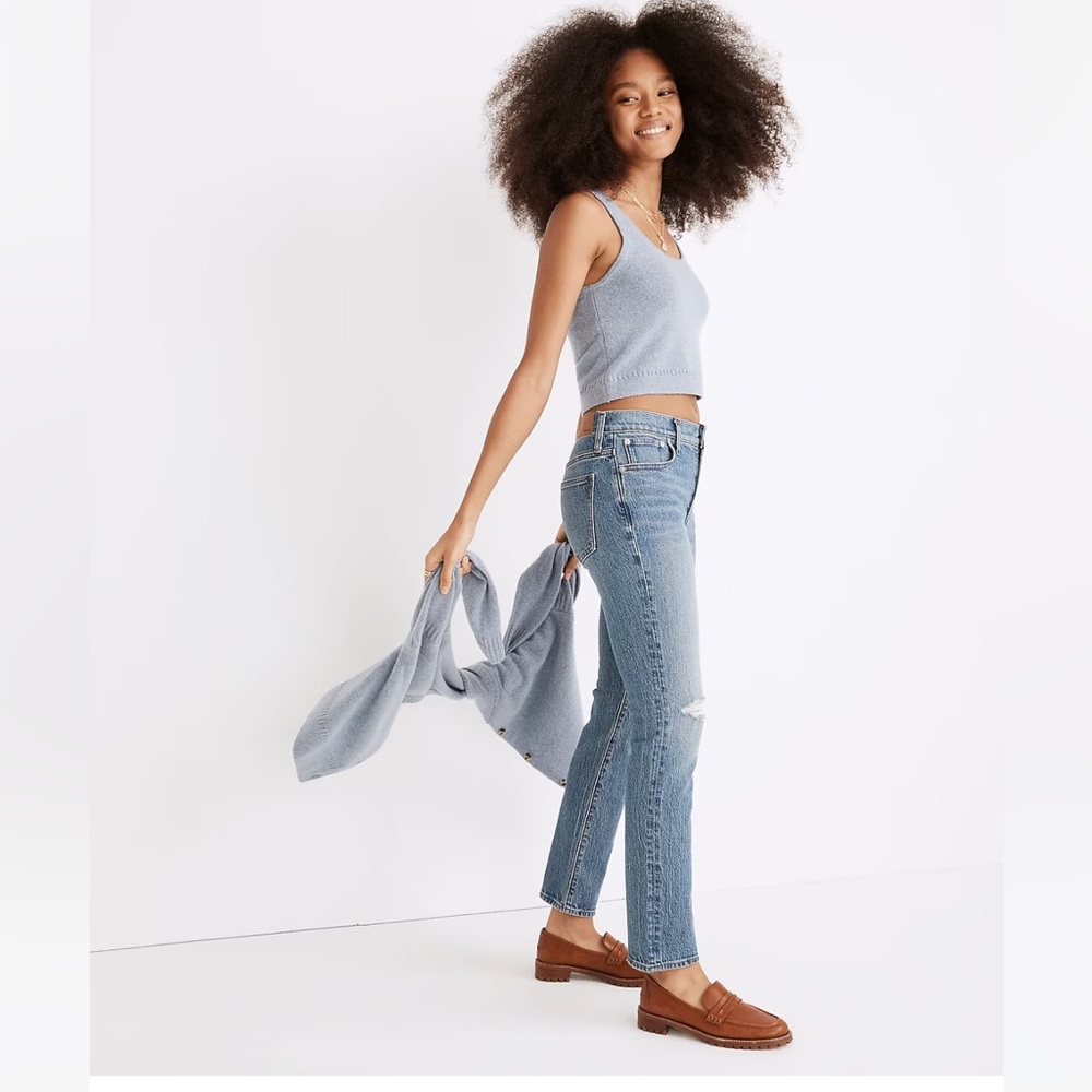 Madewell Straight-Leg Jeans in Light Blue Wash